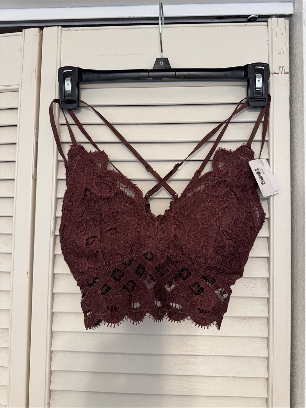 Anemone Lace Bralette in Deep Brown